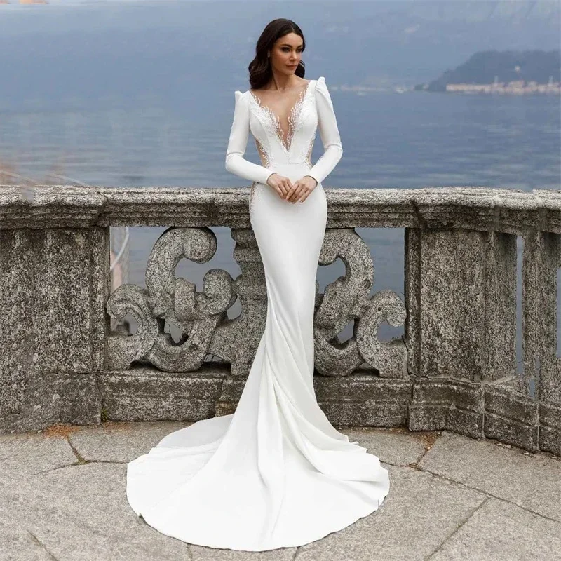 Vestidos de novia esponjosos con hombros descubiertos, sin mangas, apliques exquisitos, corte en A, vestido de novia clásico de princesa personalizado 2025