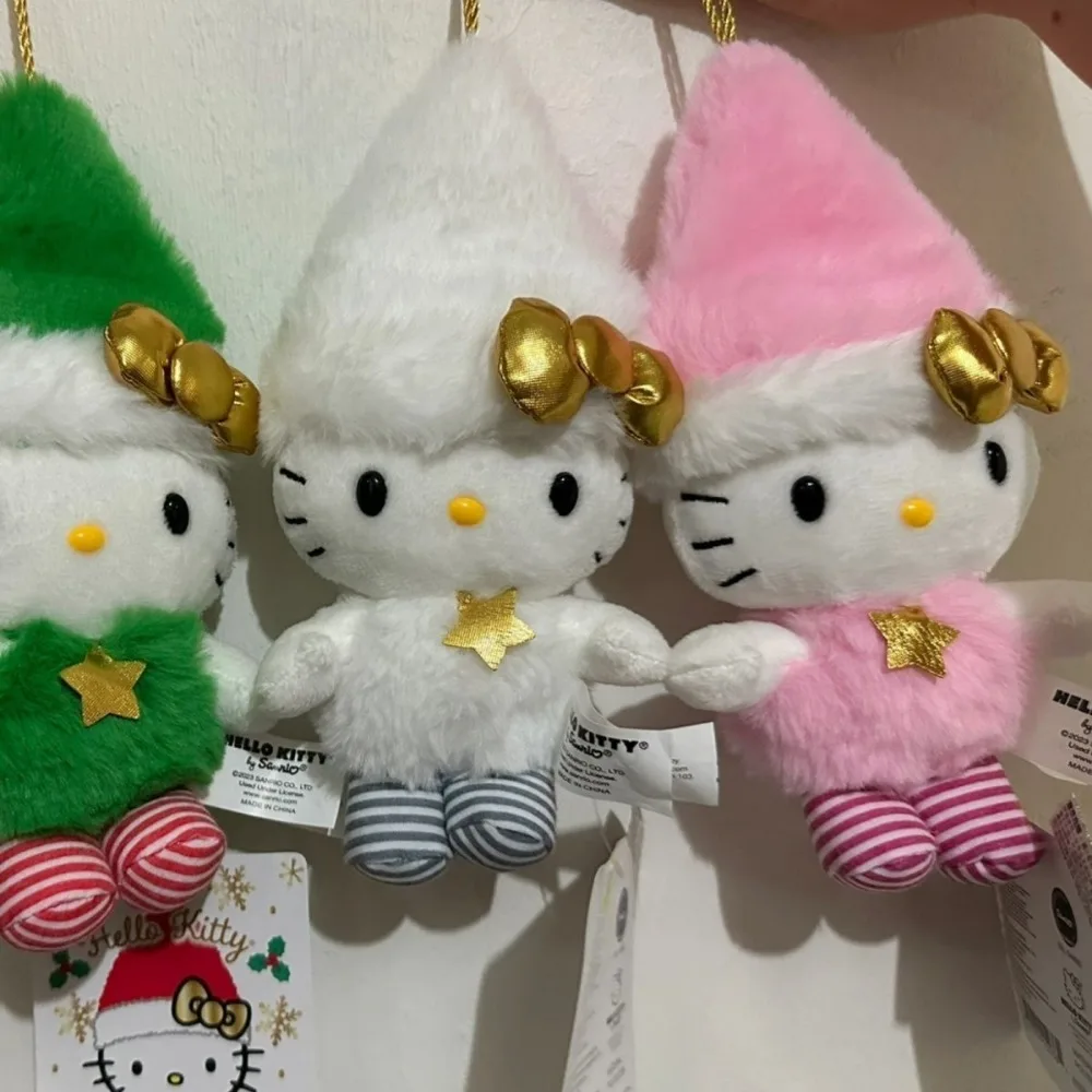 Echte Hello Kitty sleutelhanger Miniso cartoon kerst knuffel schattige pop knuffels tas hanger rugzak decoratie meisjes cadeau