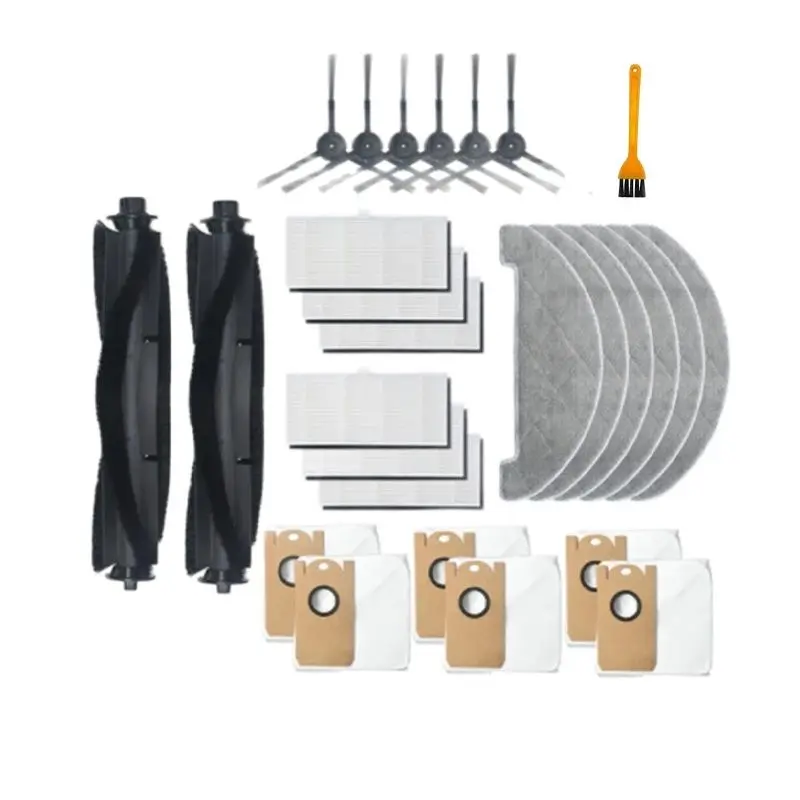 Tas debu sikat utama asli bagian Filter Hepa sikat samping kain pel untuk Aksesori penyedot debu Robot Robx r7 uv / R7