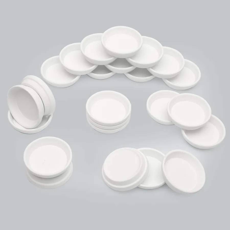 

24pcs Terra Cotta Saucer 3.2inch Small Mini Clay Pots Tray Suitable for 3inch 2.5inch 2inch Succulents Nursery Pots White