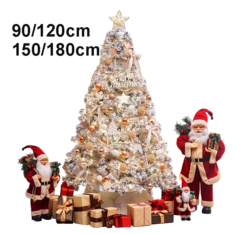 

Набор украшений для рождественской елки «сделай сам», 90/120/150180 см, большие украшения для рождественской елки, гостиная, дом, имитация снегопада, Прямая поставка