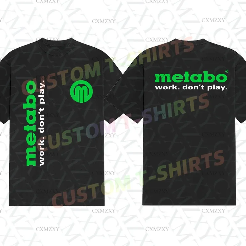 

Men T Shirt Casual Metabo Tools Logo T-shirt Graphic Summer Sports Tops Short Sleeves 100% Cotton Streetwear S-3XL Cool Tee