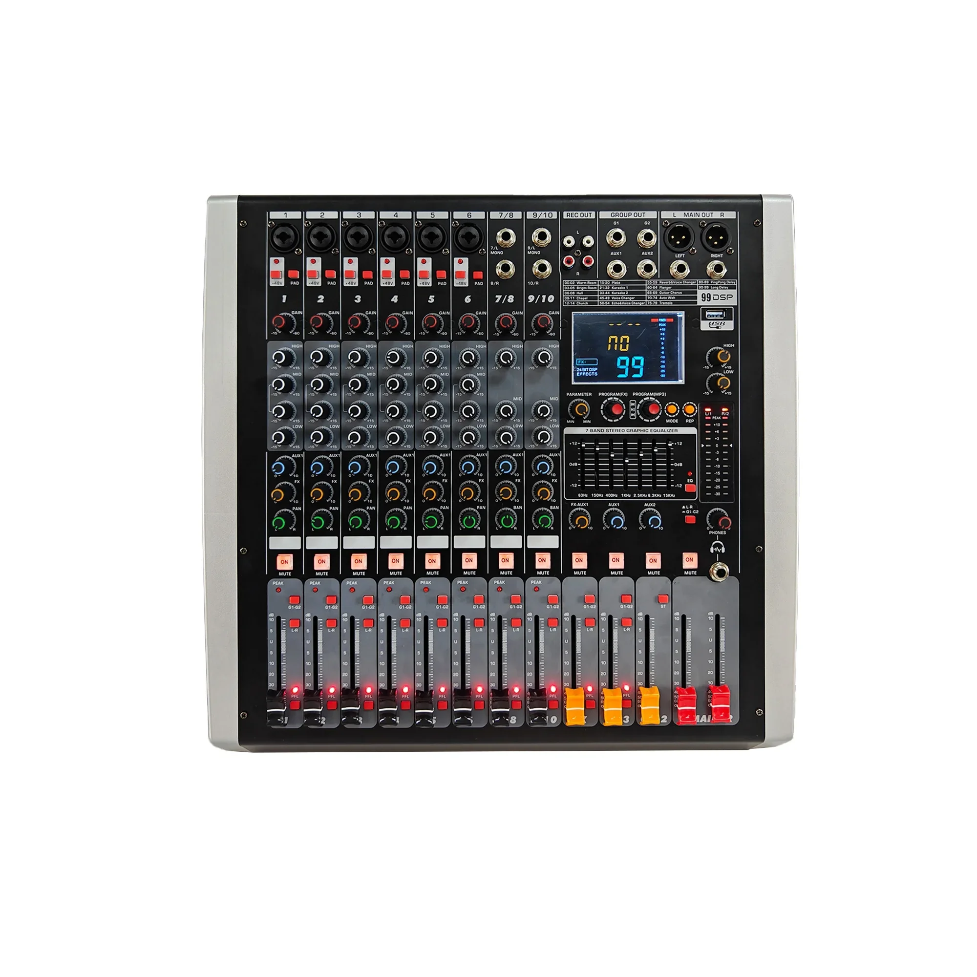 Hot Sale Professional Mixer Console 10 Channels Audio Mixer Complete Professional Sound System Outdoor Sound System