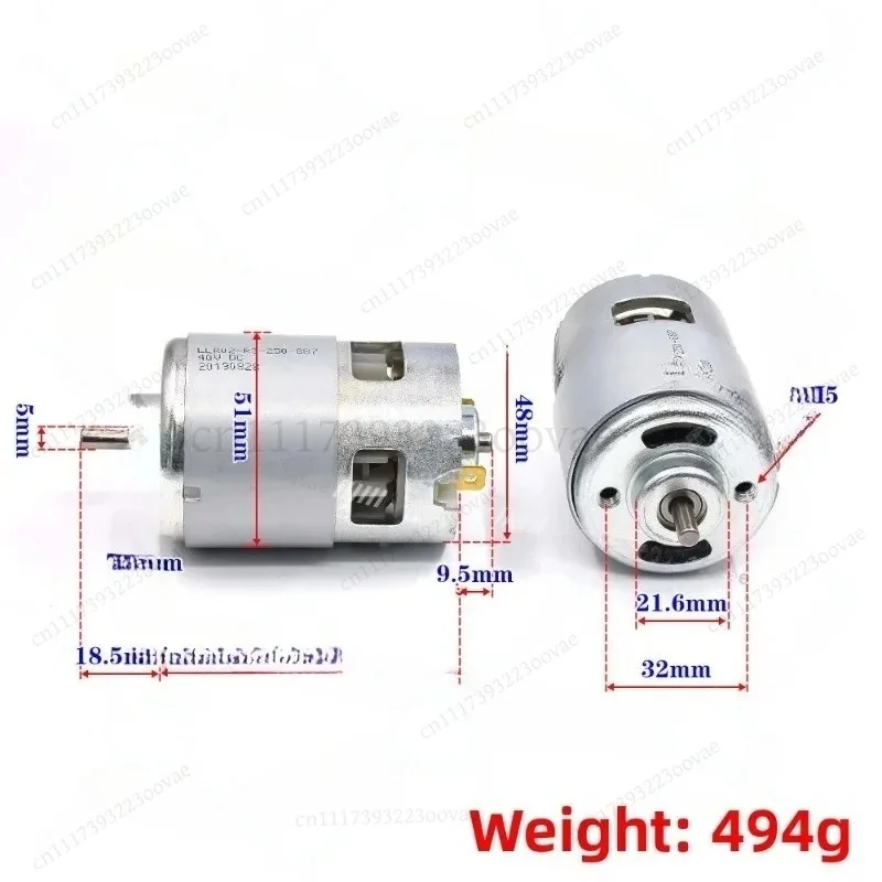 High Power RS-887 DC Motor 36V 40V High Torque Electric Motor for Brush Cutter Chainsaw Power Tools Replacement