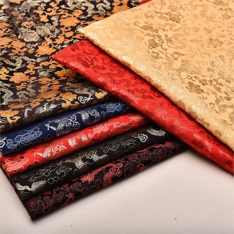 

Imitation 35 Xiaolong brocade fabric silk mahogany cushion table packaging crafts cheongsam