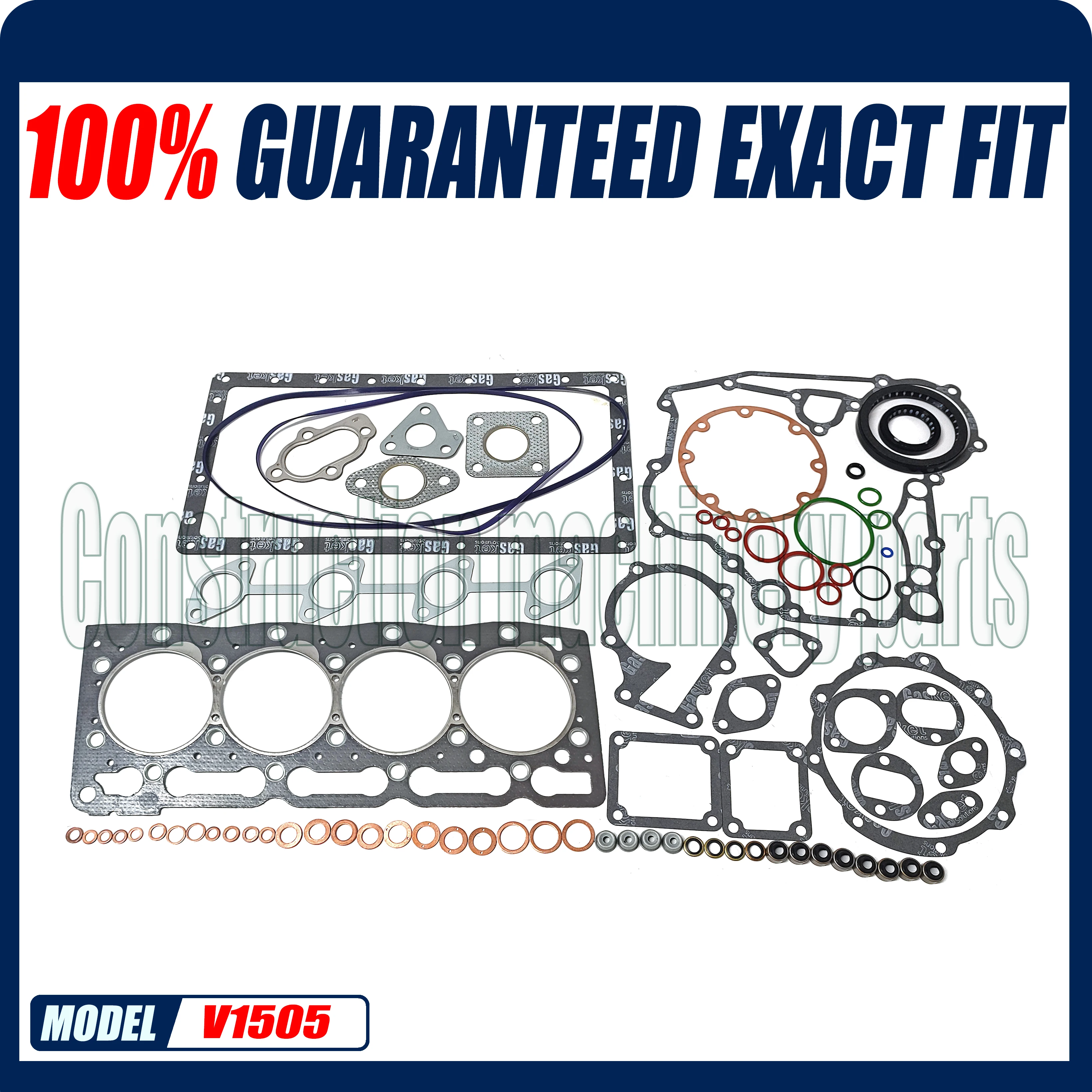 

V1505 Overhaul Full Gasket kit For Kubota 16285-99352 with Cylinder Head Gasket 16394-03310