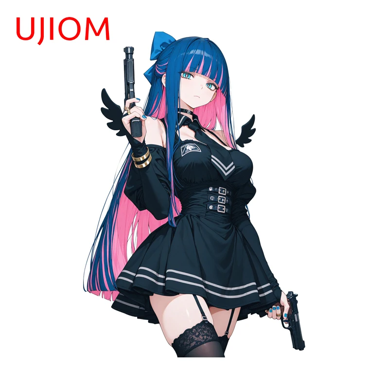 UJIOM Stocking Graffiti Wall Sticker Eye-catching Creative Cool Girl Living Room Decals Adhesive Computer Case Decoration