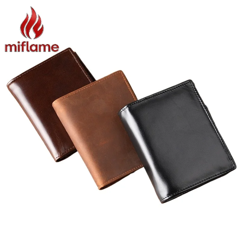 

Bifold Wallet Men's Leather RFID Blocking Large Capacity with ID Window Card Holder for Travel and Business Trendy