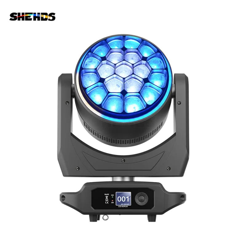 

Светодиодные прожекторы SHEHDS Big Bees Eyes Zoom Beam Wash LED 19*40W RGBW DMX для дискотек, вечеринок, свадеб, церквей, шоу, баров, клубов, сценического освещения