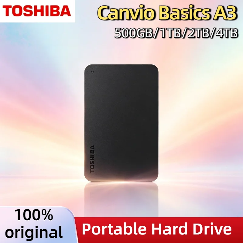 

Toshiba Fast Ultra Pro Max Canvio Basics A3 500GB 1TB 2TB Portable Matte Black External Hard Drive USB 3.0 Backup Storage