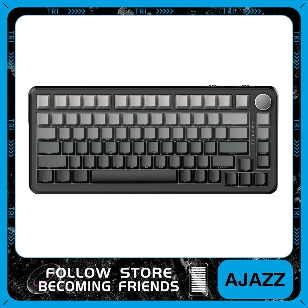 AJAZZ AK820 MAX Wireless Mechanical Keyboard Full-Key Hot Swappable BT5.0/2.4G/USB-C Gaming Keyboard With 0.85 