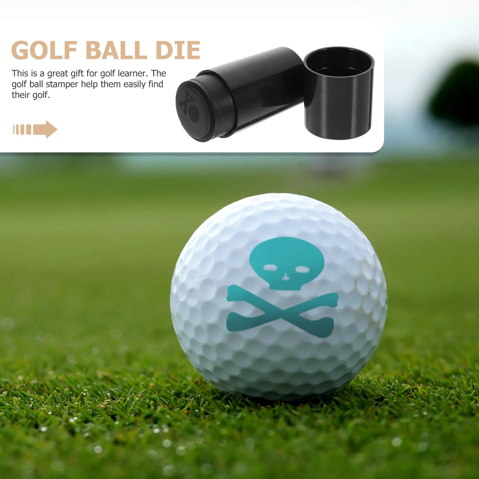 Golf Ball Stamper Professional Grade Bright Fast-Drying Non-Fading Reusable Portable Stamp Tool for Golf Practice