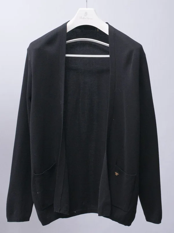 

Casual Knitted 54% Regenerated Fiber Mixed Men's Cardigan Soft Polyester Long Sve round Ne Warm Bla Sweater Coat for S...