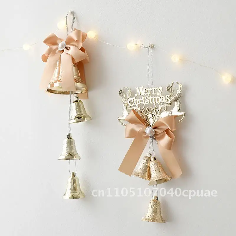

Hot Sale Christmas Decoration Plastic Plating Bell String Hotel Shopping Mall Christmas Tree Decoration Pendant