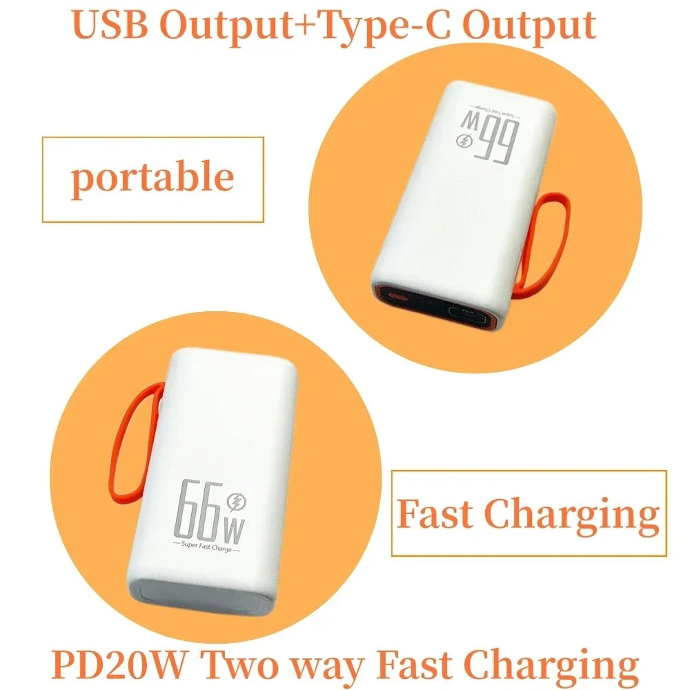 Новинка 2024 супер быстрая зарядка 66 Вт мини портативное зарядное устройство 10000 мАч компактное портативное зарядное устройство