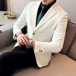 2023New Small Suit Men's Fashion Jacket Slim Handsome Spring and Autumn Men's Tuxedo  British Casual Men's Coat/ Men Blazer