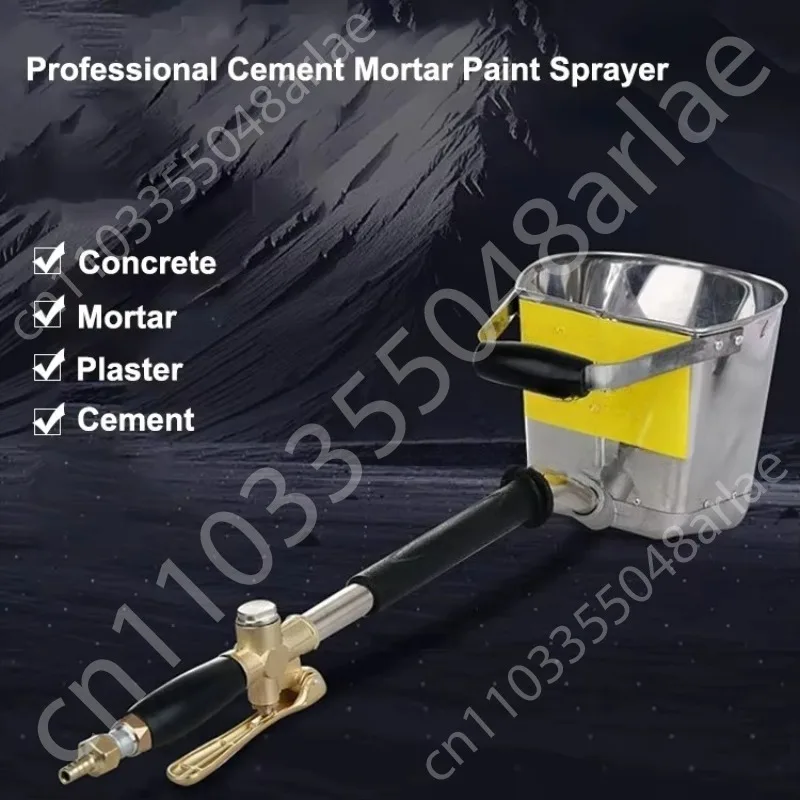 Cement Spray Gun Mortar Sprayer Plaster Hopper Gun Render Sprayer Hopper Bucket Gypsum Gun