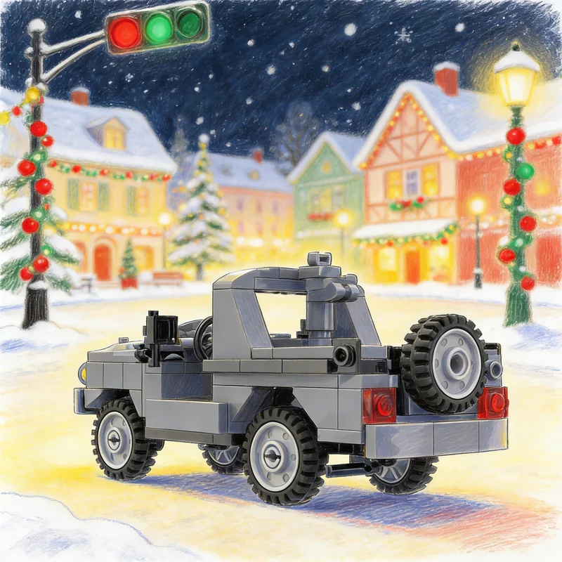 179pcs MOC Jeepped Creator Model Building Blocks Architecture Toys DIY Festival Gifts Creative Idea Education Brick Birthday