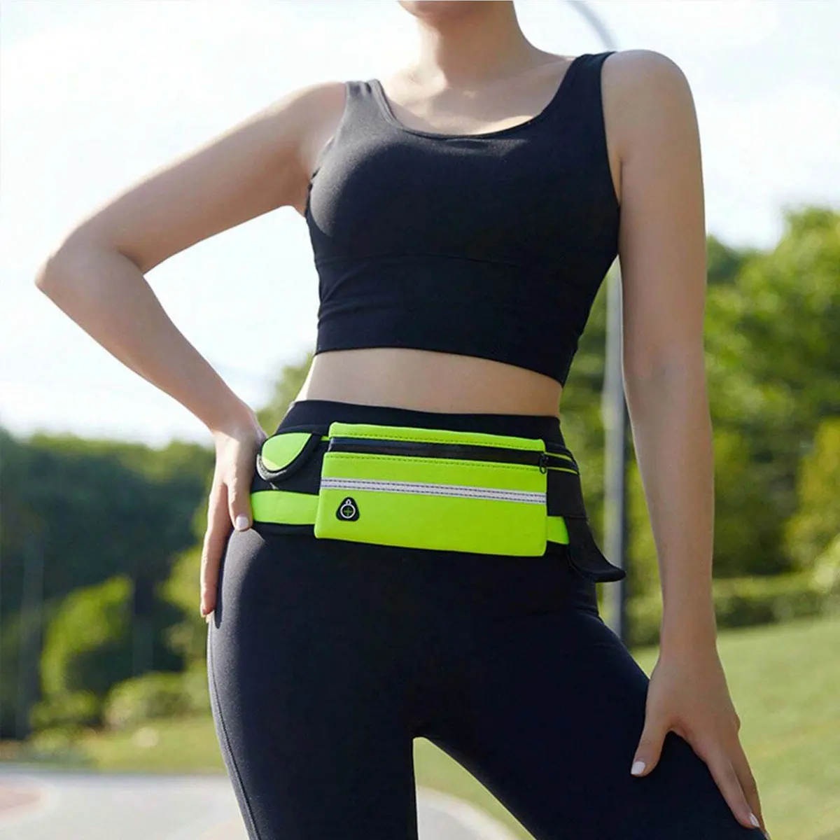 Lauf-Handytasche für die Taille, Outdoor-Fitness-Aufbewahrungstasche, Sport-Gürteltasche, Handytasche aus Tauchmaterial – Detail 10