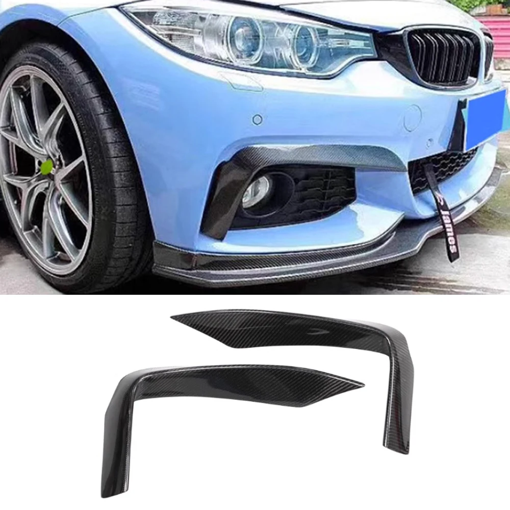 

For BMW 4 Series F32 F33 F36 2012-2020 Carbon Fiber Front Bumper Splitter Fog Lamp Grill Cover Air Vent Wind Knife Accessories