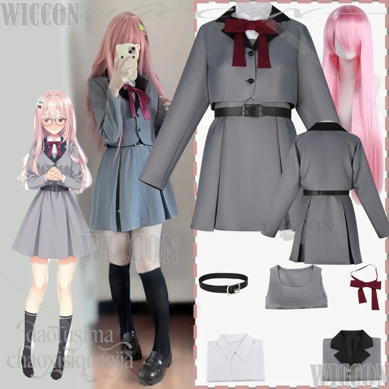 

Аниме Galgame Limelight Lemonade Jam Косплей HARUMI ENA Костюм Kawaii JK Японская школьная форма Серое платье Лолита Рождество