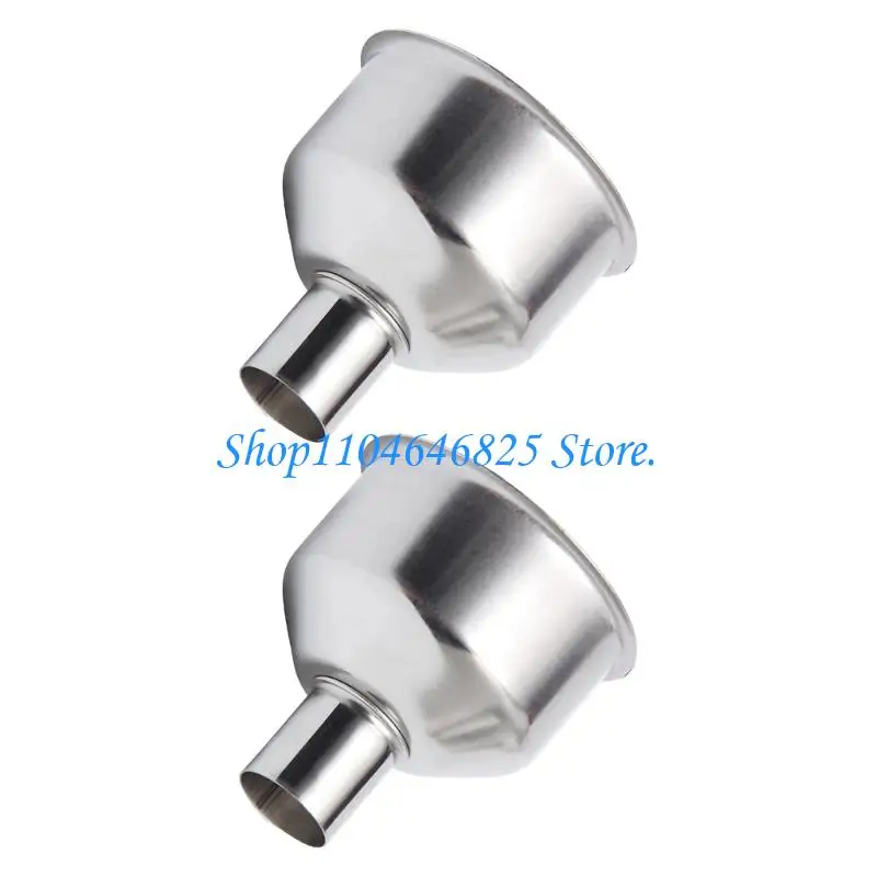 2PCS Stainless Steel Funnel Portable for Outdoor Camping Picnics Liquid Pouring