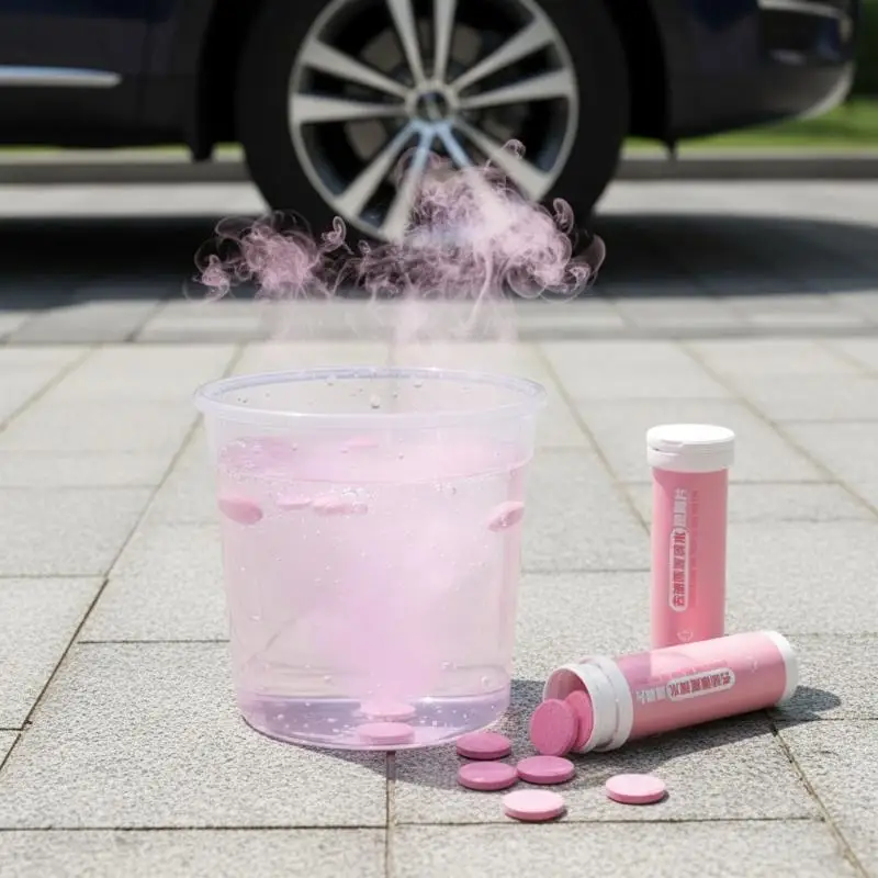 Easy Storage Car Windshield Cleaner Effervescent Tablets Concentrated Solid Wiper Detergent 35Pcs for Home Garage Use