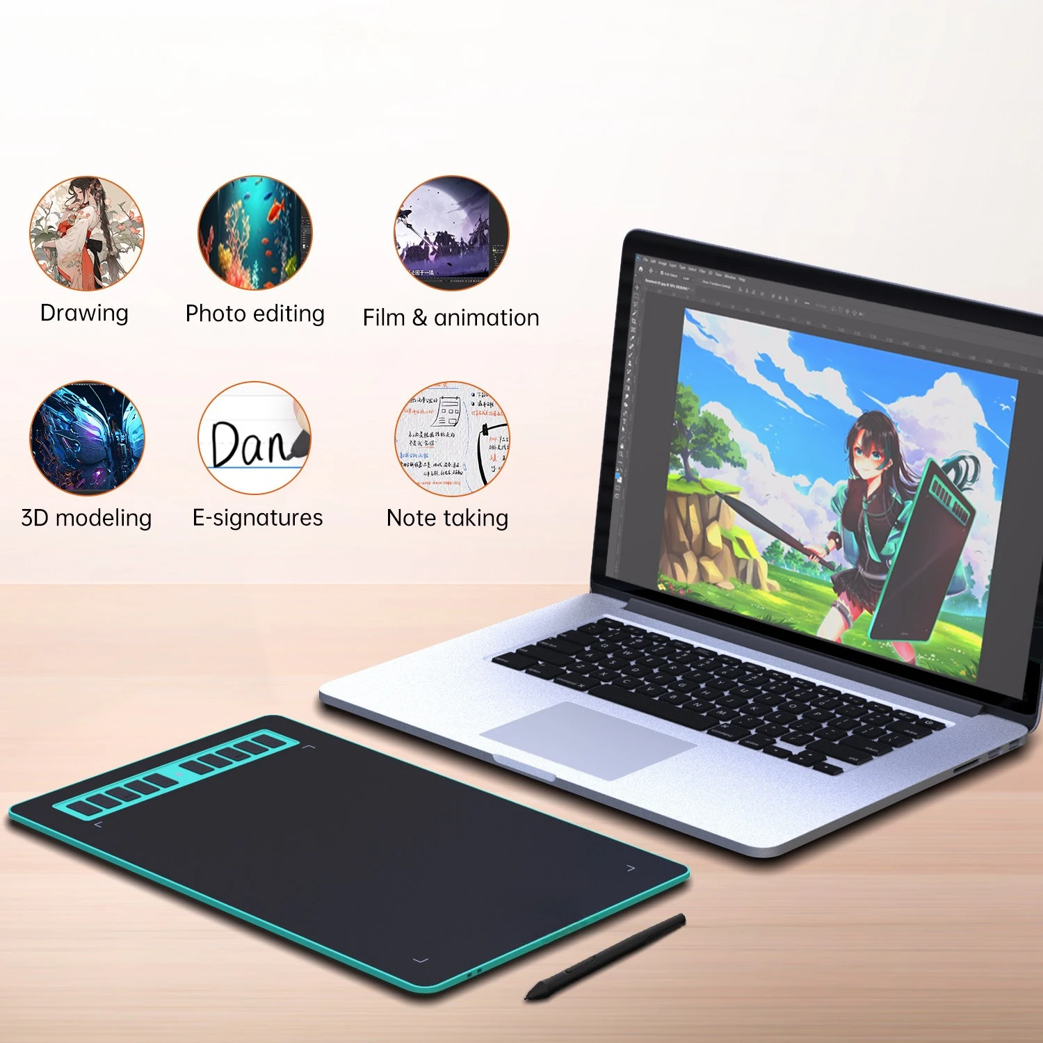 P3-1060 drawing board 10X6 inch tablet hand-drawn board mobile phone computer writing