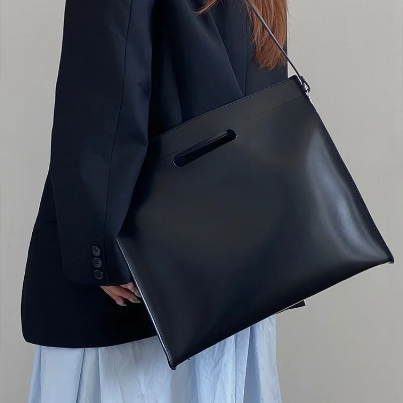 

Simple Ladies Tote Bag Work Commuting Document Bag Niche Laptop Bag Fashionable Single-shoulder Crossbody Large Bag Designer Bag
