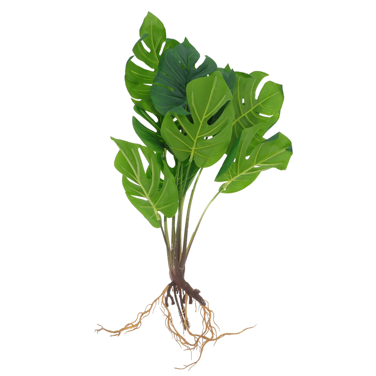 

1pc Artificial Monstera Potted Plant Fake Greenery Decor For Home Office Wedding Garden Simulation Foliage Indoor Decorative