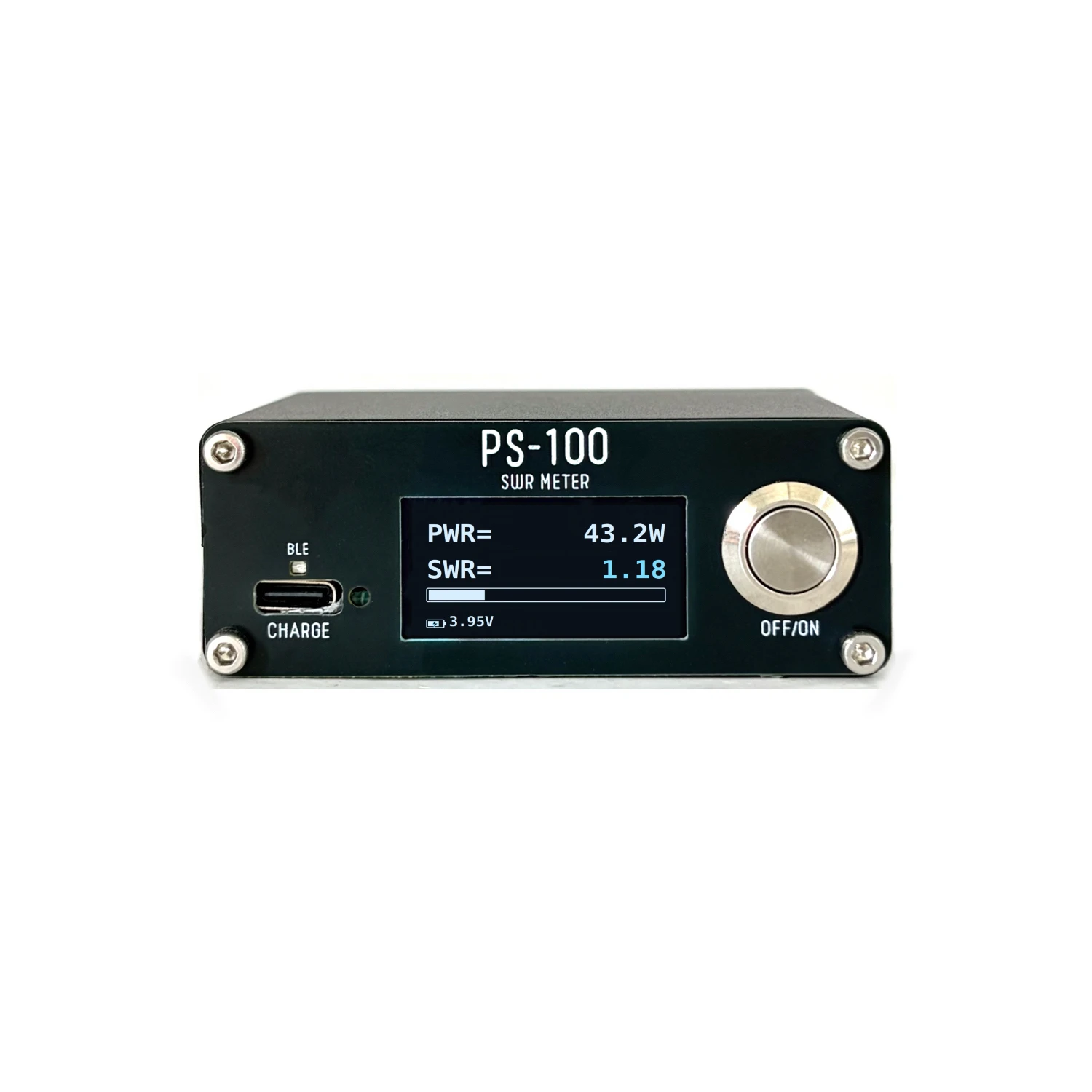PS-100 Digital Power SWR Meter Forward Reverse PEP Average Auto Range BLE Web Control 9600 Serial 24-Point Calibration Ham Radio