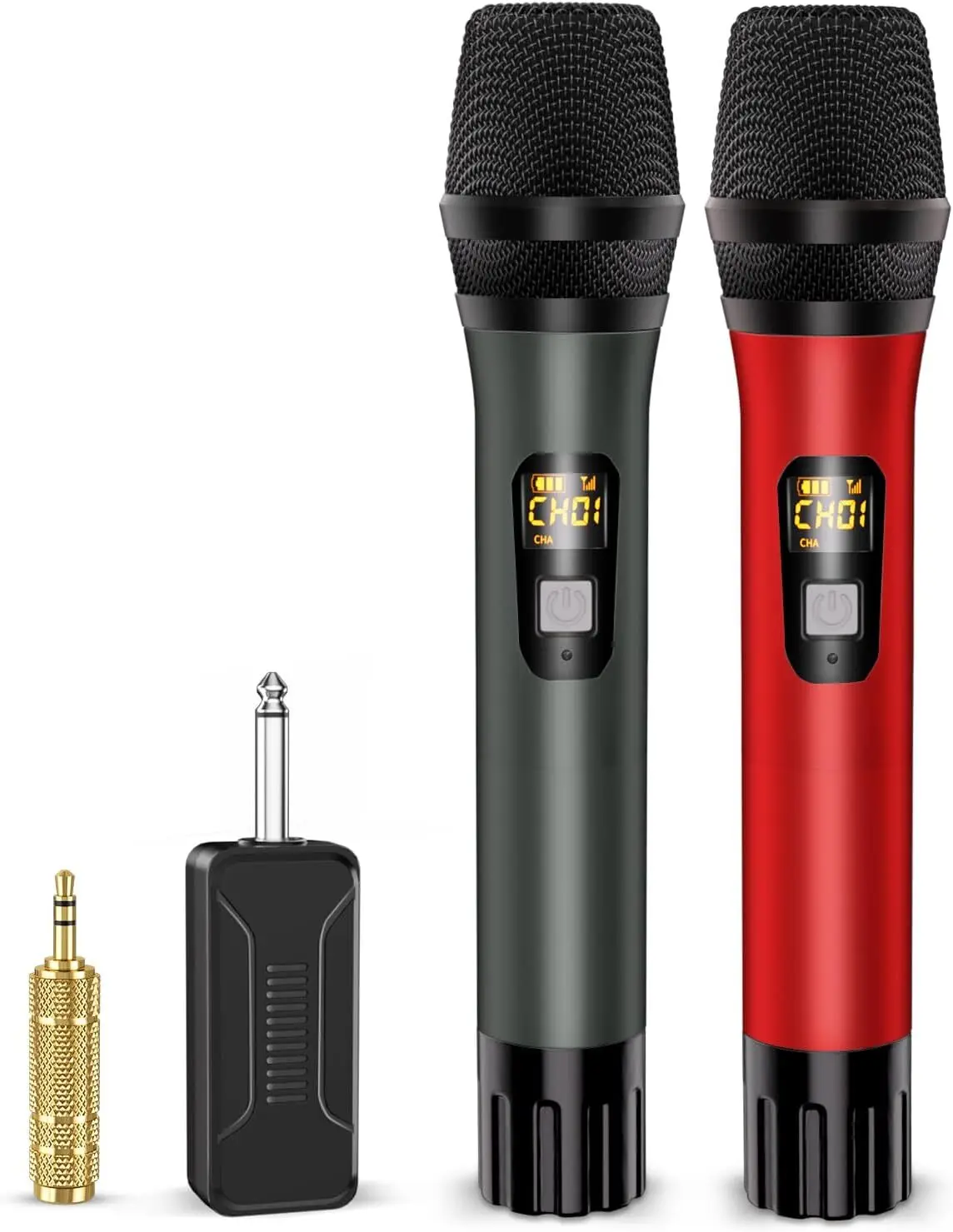 

Беспроводные микрофоны для караоке, набор беспроводной двойной ручной динамической микрофонной системы