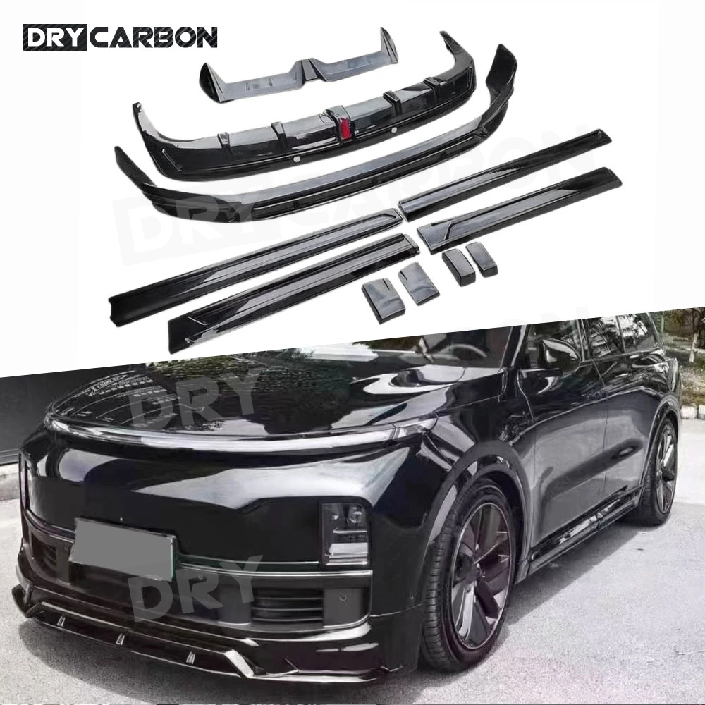 

for Leading Ideal L9 Front Bumper Lip Rear Spoiler Trunk Wing Rear Diffuser Side Skirts Rocker Panels Body Kits ABS Accessories