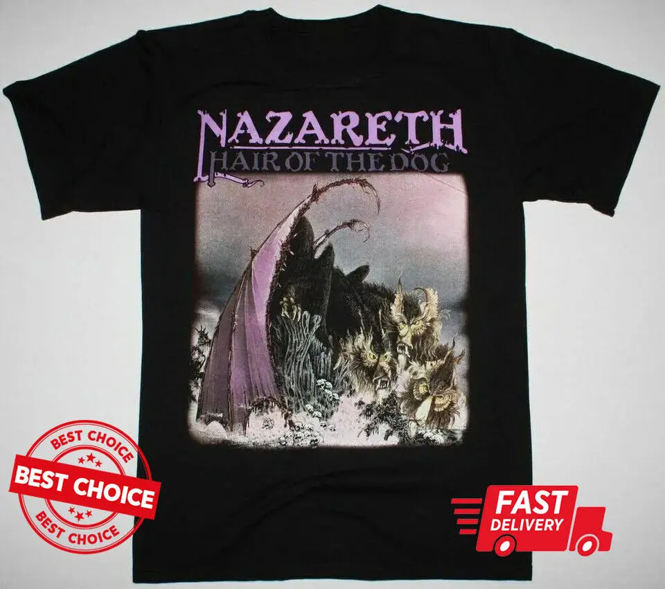 Nazareth Hair of the Dog Men Black T-shirt S-3XL Q3698