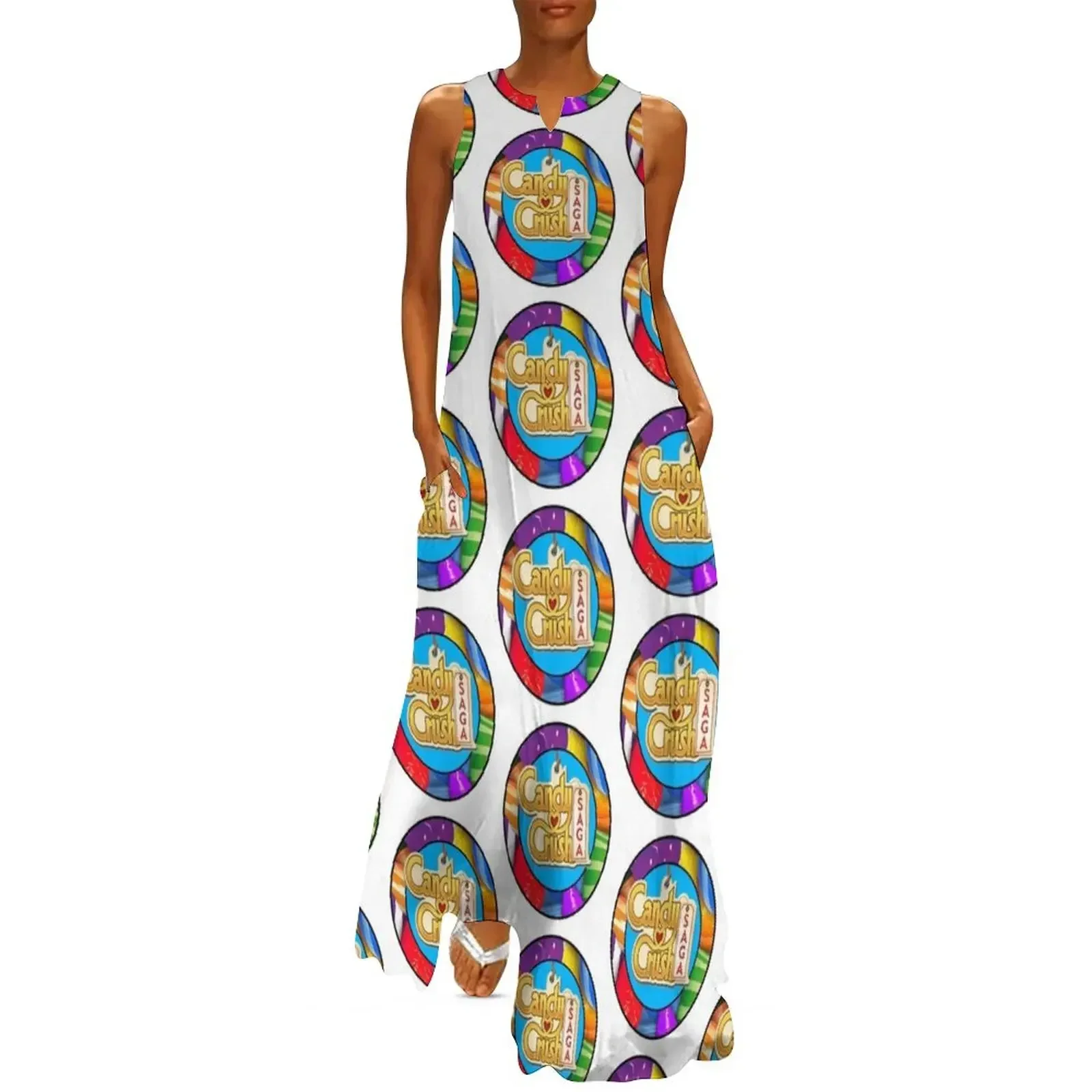 

Candy Crush Rainbow Candy Long Dress Female clothing Dresses womens clothing evening dresses luxury 2025 Dress