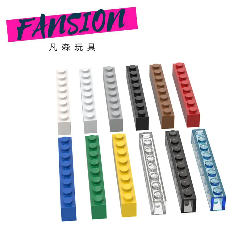 

100g/33Pcs 3008 1x8 High Hole Building Block Moc Basic Brick Color Accessories Compatible with DIY Children's Assembly