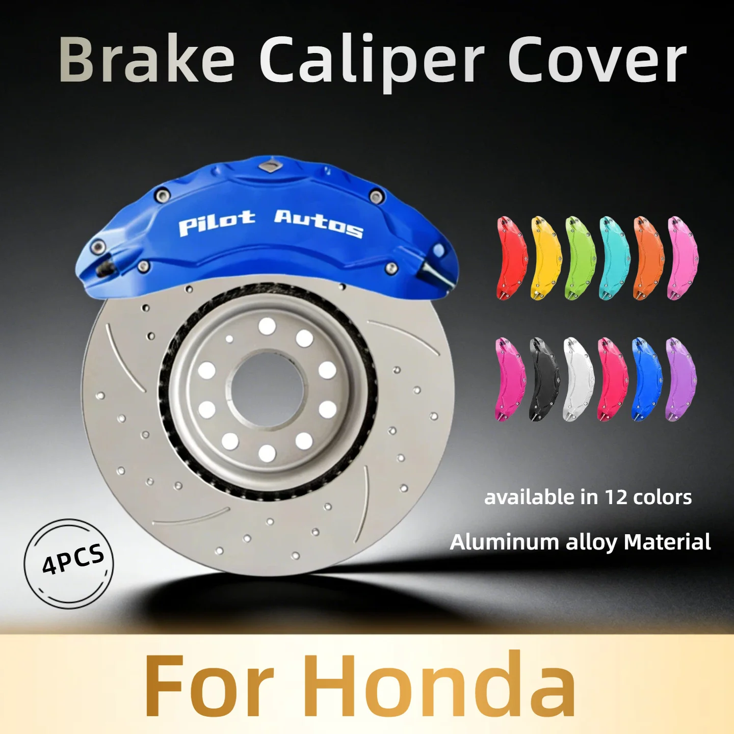 For Honda Car Brake Caliper Cover Aluminum Alloy Kit Fit Accord Civic CR-V HR-V Fit Insight Odyssey Passport Pilot Ridgeline