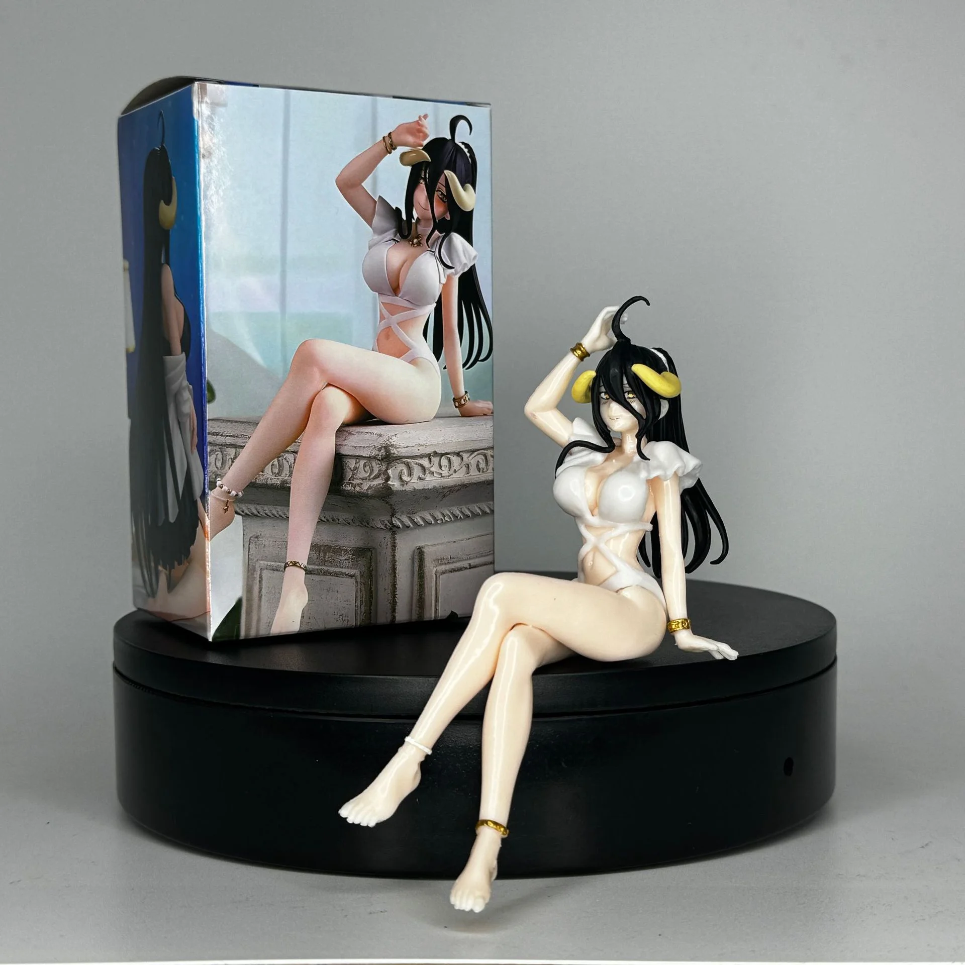 

Фигурка аниме Overlord Albedo - фигурка пижамы и купальника двойной версии, чехол для ПК, коллекционное украшение, статуя GK для фанатов, подарок