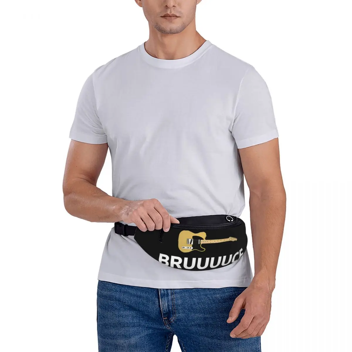 Bruuuce-riñonera de calle para hombre y mujer, bolso de cintura, de pecho, Diagonal