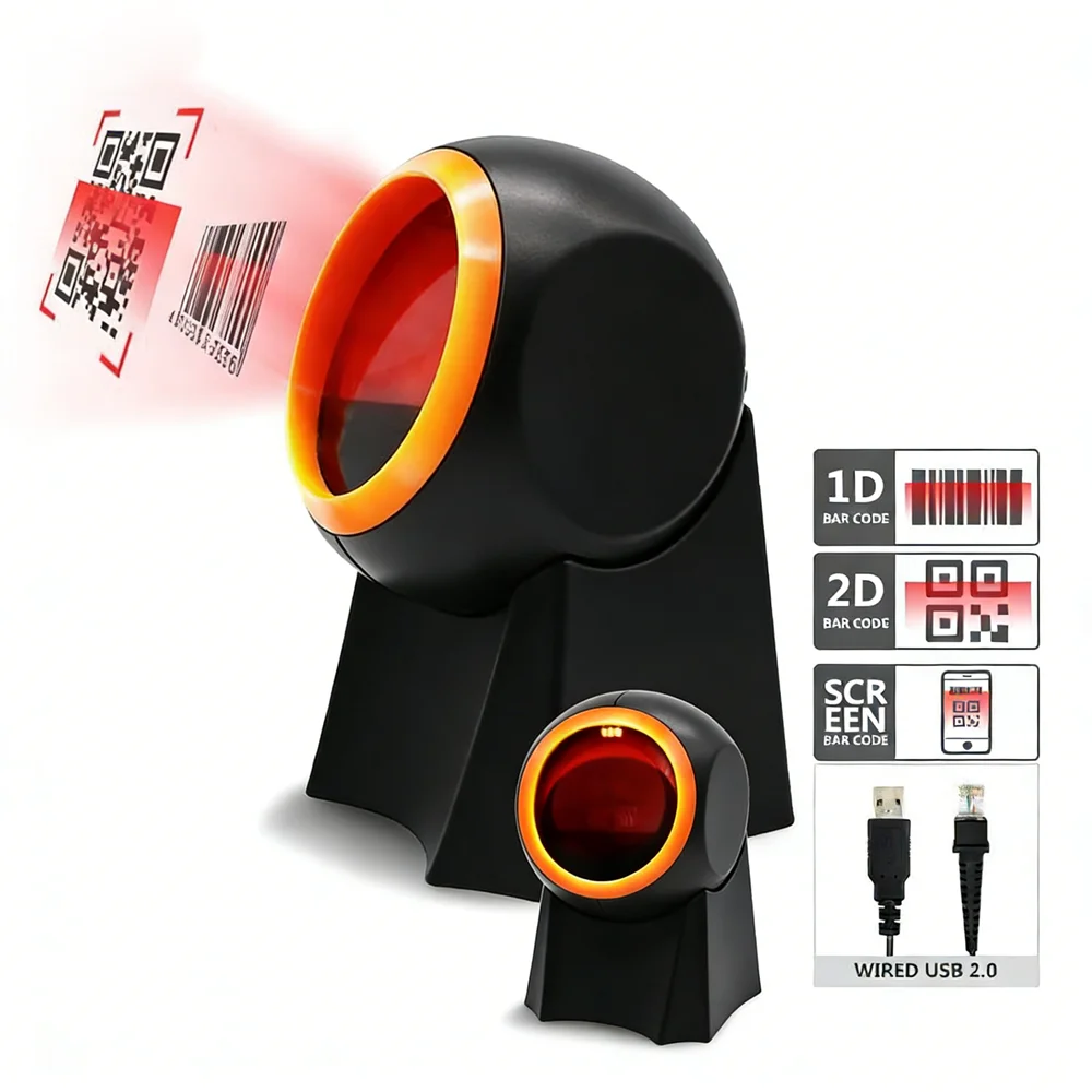 

Настольный считыватель QR-кодов, сканер штрих-кодов, POS-маркет, эффективный инструмент сканирования цен для деловых продаж