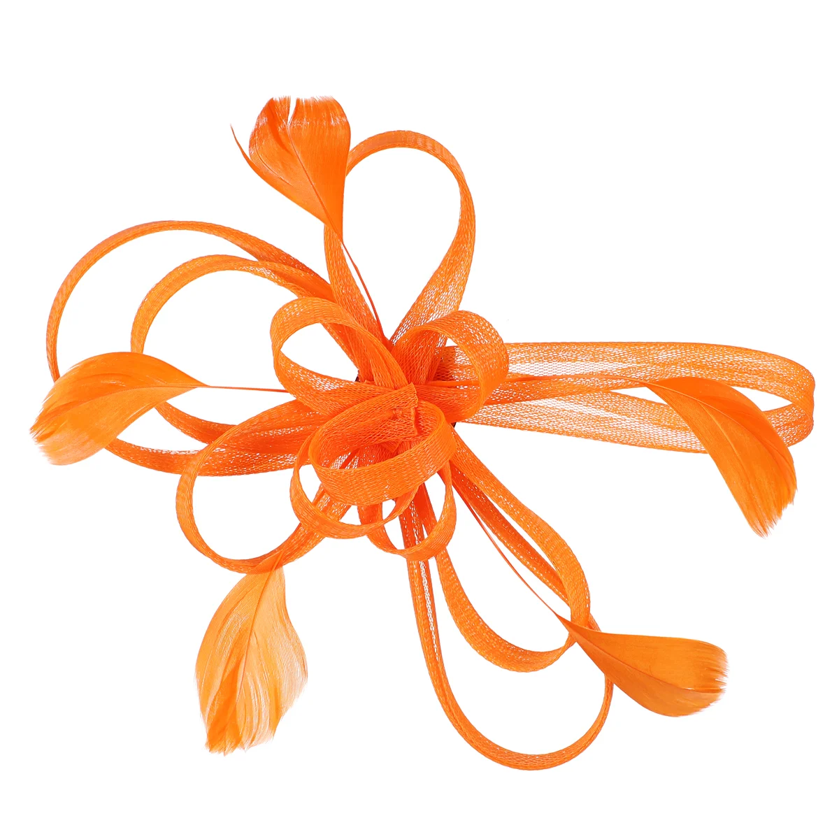Frcolor Wedding Bridal Fascinator Hair Clip Brooch Pin Hair Accessory Orange