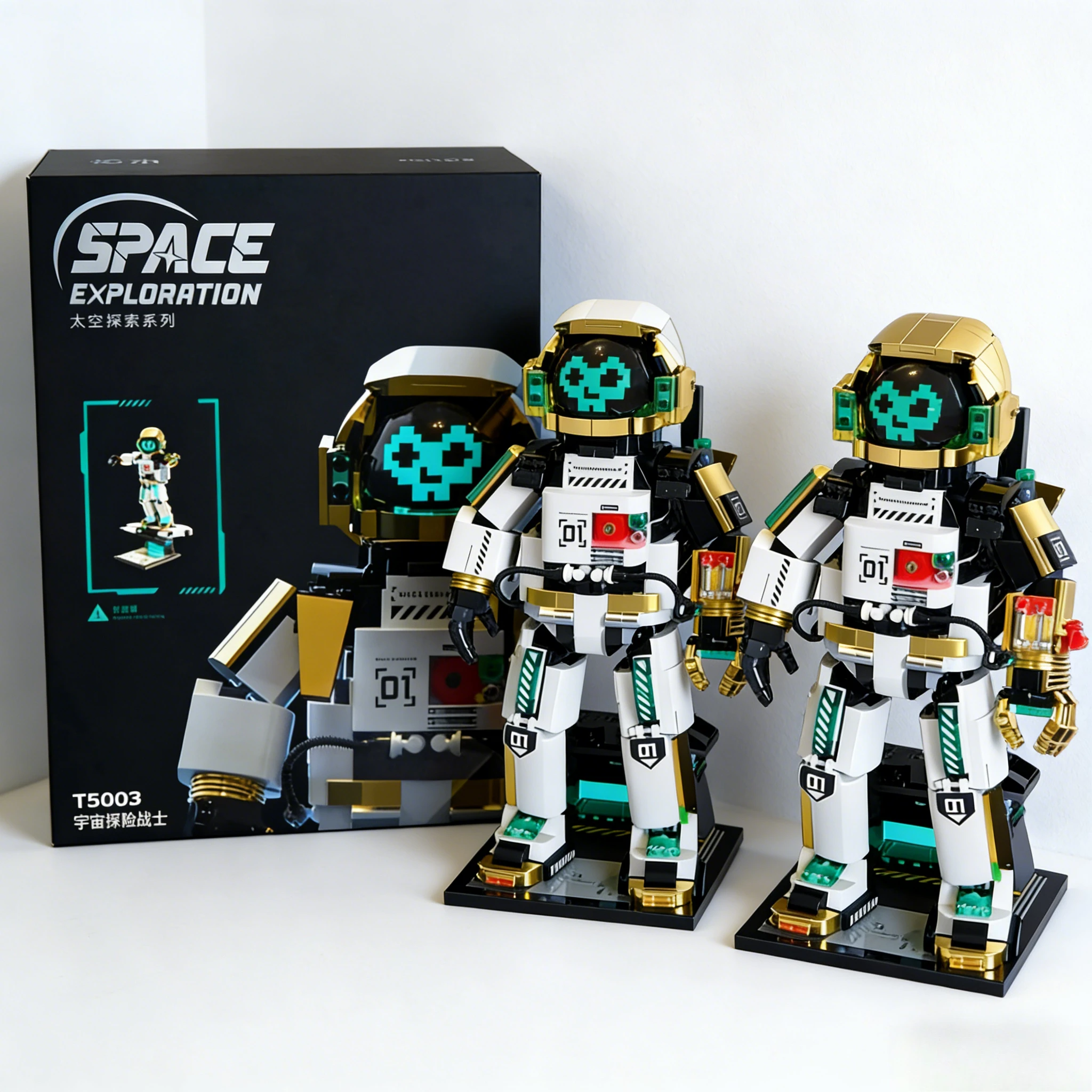 

888 PCS Spaceman Astronaut Model Micro Building Blocks Mechanical Exploring Adventure Assemble Figures Bricks Educational Toys