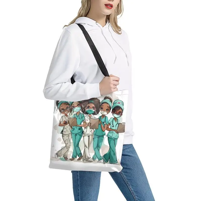 Charmante Einkaufstasche mit Katzenmuster, Schultertasche für Damen, Öko-freundliche, faltbare, wiederverwendbare Einkaufstasche – Detail 5
