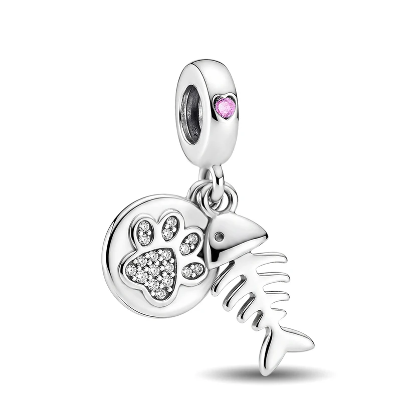 925 Sterling Silber Exquisite Niedliche Himmel-Land-Meer-Tier-Serie Charm-Anhänger für Armbänder DIY Hochwertiger Damenschmuck – Detail 26