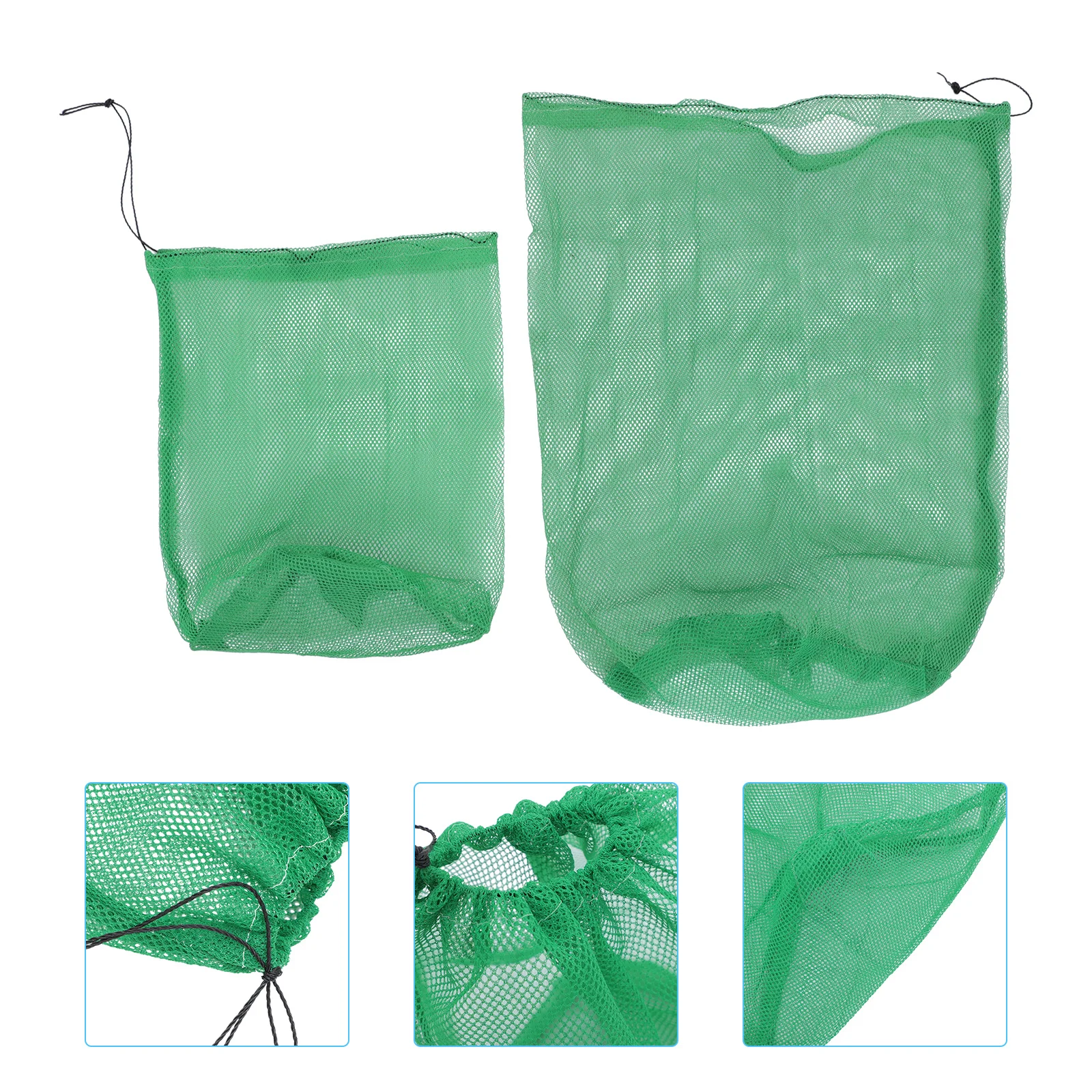 4 قطع من أكياس شبكة السمك خفيفة الوزن ومحمولة لصيد الأسماك، تصميم برباط آمن للأسماك، أدوات سهلة التنظيف