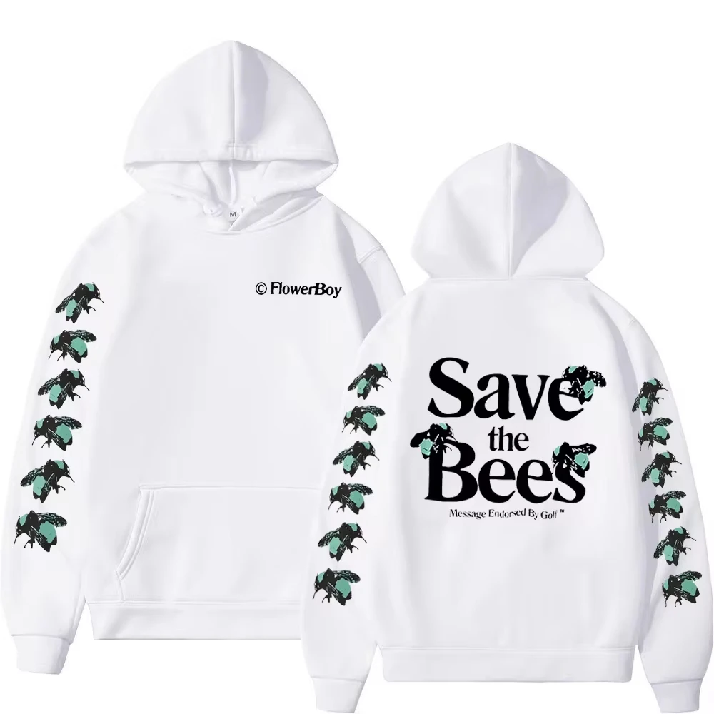 2024 Tyler The Creator FlowerBoy Save The Bees Merch Hoodie Long Sleeve Women Men Hooded Sweatshirt GLOF Hip Hop Clothes