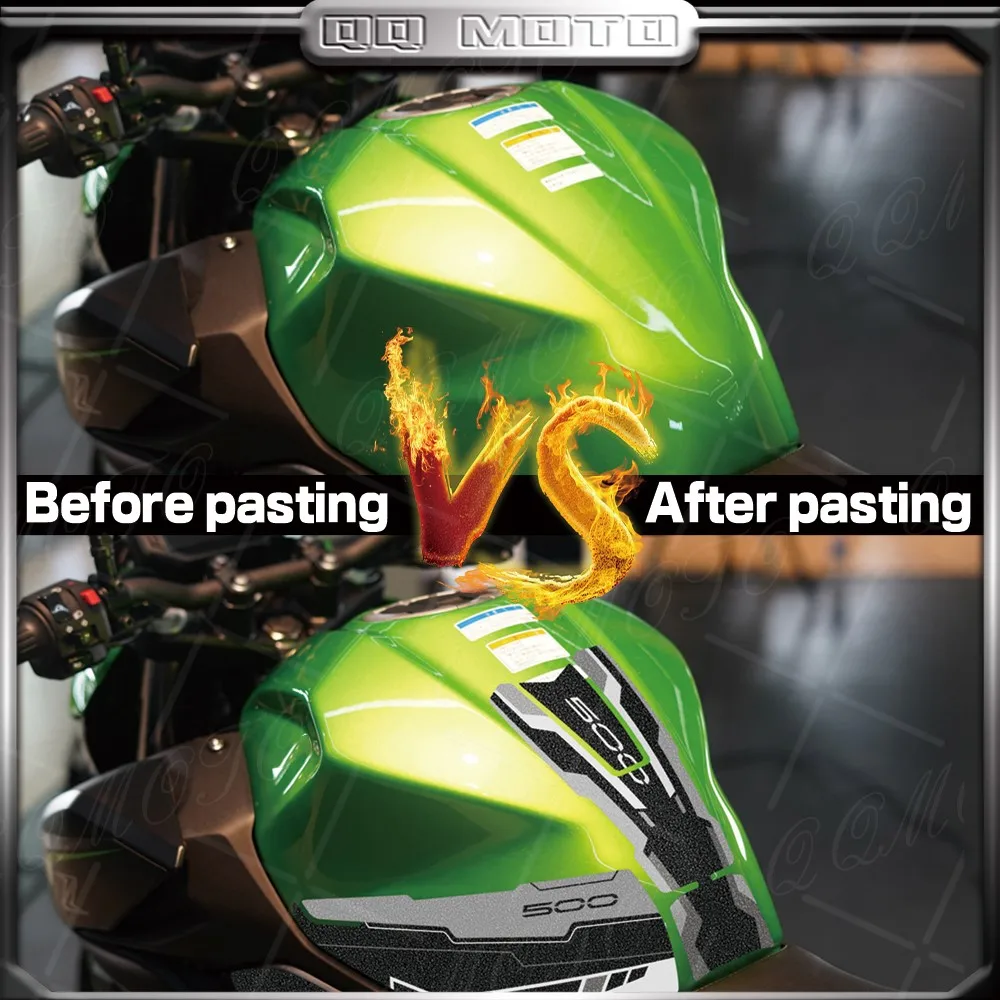 Motorcycle Accessories Sticker Fuel Tank Knee Grip Traction Sets Anti-slip Decal Decorative For Z500 Z 500 SE ABS z500 z 500 abs