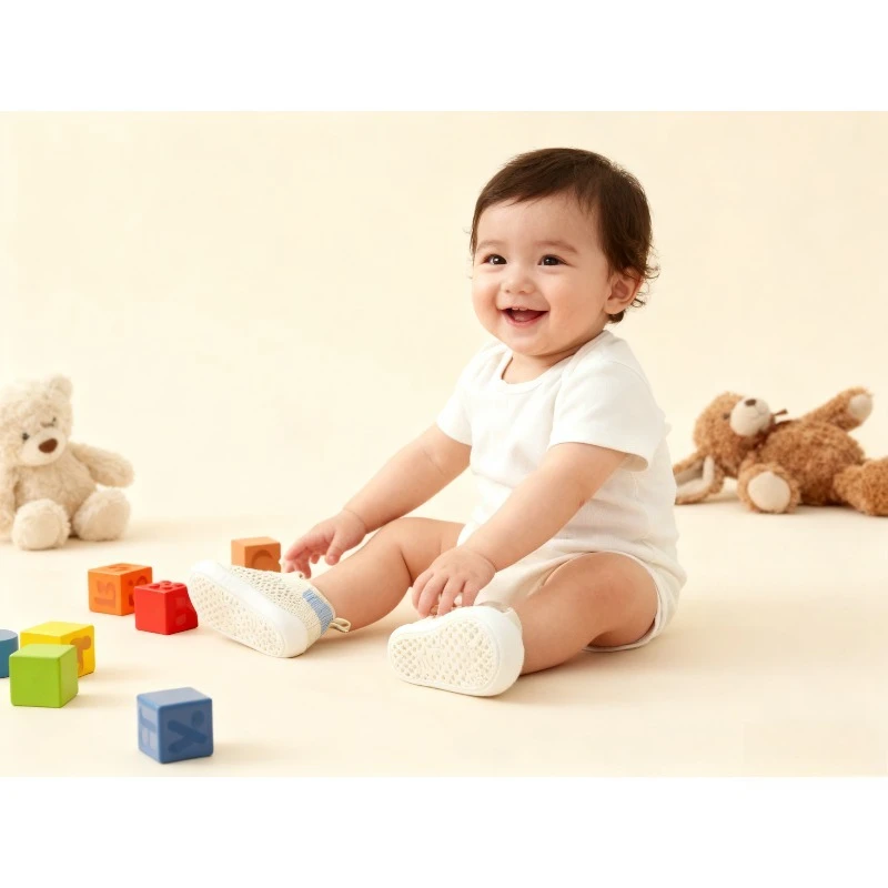 New Baby First Walkers Soft Sole Anti Slip Shoes 1-3 Years Infants Boys Girls Mesh Breathable Indoor Floor First Walkers