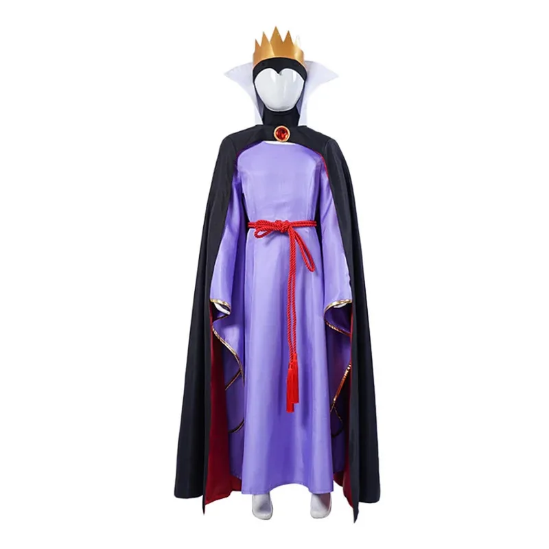 

Halloween Evil Queen Cosplay Costume Cloak Crown Children Girls Stage Dress Movie Snow Roleplay Clothing Outfits P8;c'4,t;6.j'2;