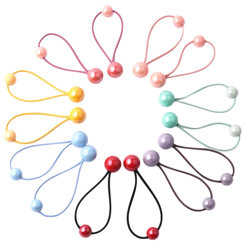 

7 Pairs Headband Color Hair Tie Knockers for Girls Elastics Hairpin Accessories Ties Rubber Bands Rope Baby